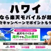 ハワイに行くなら楽天モバイルが超お得！社員紹介キャンペーンでポイントもゲット！